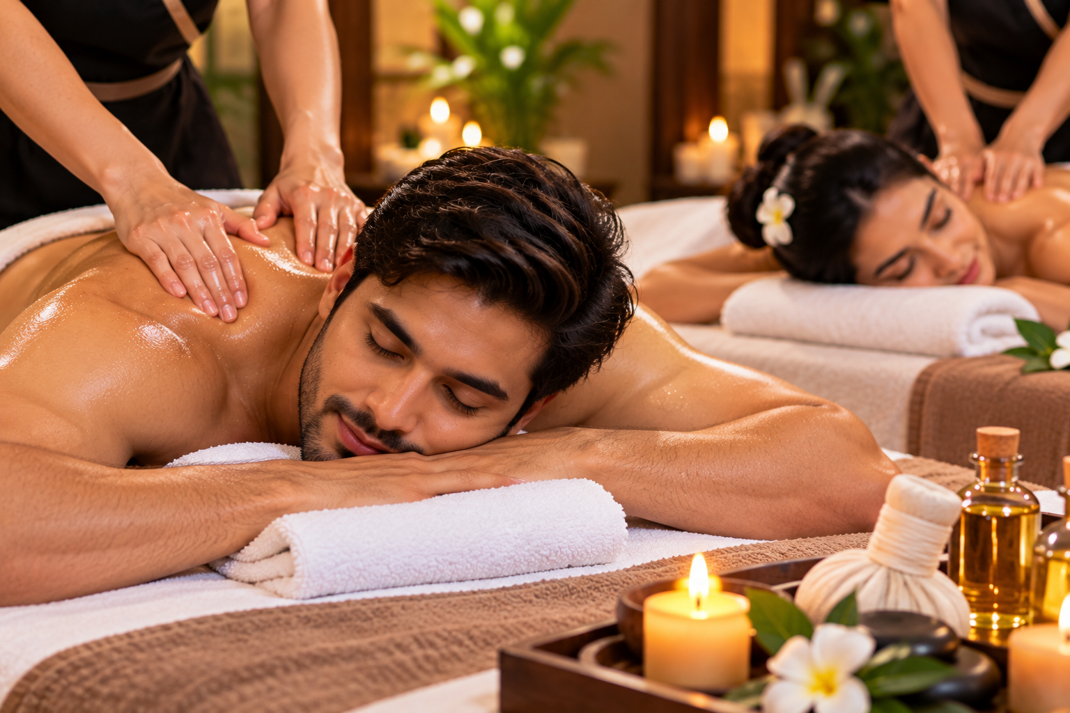 Spa candles and oils